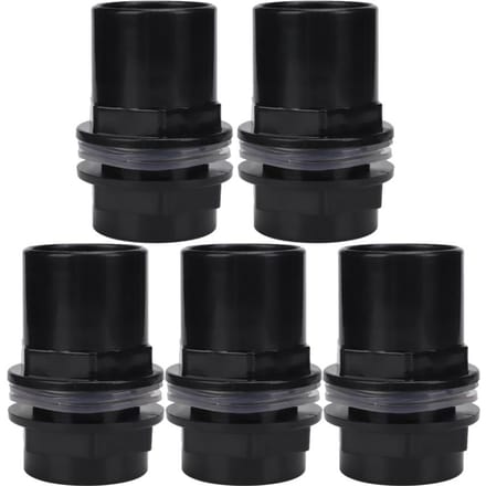 5 stuks/set PVC Aquarium Waterpijp Koppeling Rechte Buis Connector Aquarium Accessoires(40 mm) black