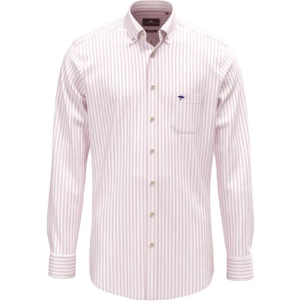 Fynch-Hatton Overhemd Allover Stripe Washed Oxford Button-Down Magnolia / male