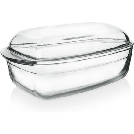 orion group Hittebestendige Glazen Schotel Met Deksel 32.5X19X13 Cm, 2.9 L