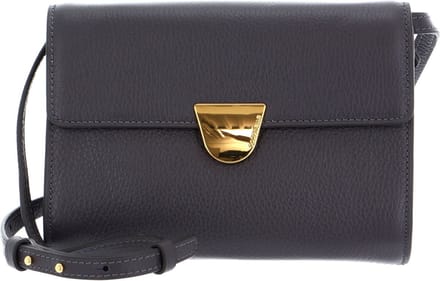 COCCINELLE Leren Schoudertas Coccinelle Ever Mini Bag Grained Leather Ardesia Donkergrijs