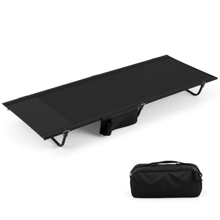 Coast Campingbed - ultralicht veldbed - opvouwbaar met zijvak - zwart