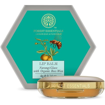 Forest Essentials Luscious Lip Balm Narangi Glaze 4g gray