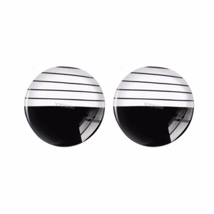 Clip Oorbellen-Kisha Zwart-wit-2 cm