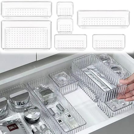 Dailygoods- Opbergdoos 7-delig - Transparante Dozen - Efficiënte