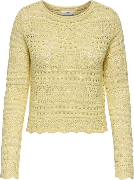 Jacqueline de Yong Trui Jdysun Lay L/s Boatneck Pullov. Knt 15287384 Double Cream Dames Maat - M