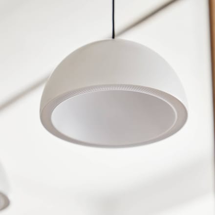 LOOM DESIGN LED hanglamp Curve, wit, aluminium, Ø 14 cm