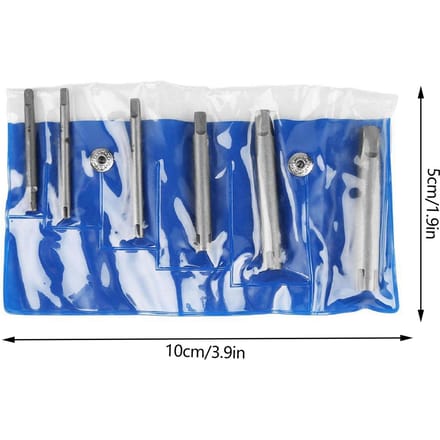 Staal Gebroken Kop Tappen Verwijderaar Gestripte Schroef Tap Uitdraaier?Set (#C) 6PCS gray