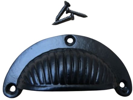 Sunrise Cup Pull Handle Black Antique