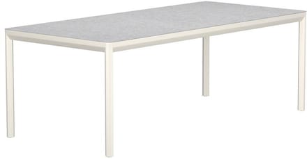 Svea - Janine rechthoekige tuintafel 220x100x74x cm - beige aluminium/ceramic glas