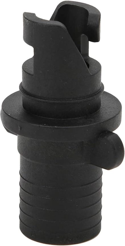 Ventiel Adapter - Pompslang Schroef - Boot Opblazen - Met Rubberen Ringen - 5.8 cm Lengte - Zwart