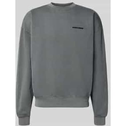 Oversized sweatshirt met labelstitching