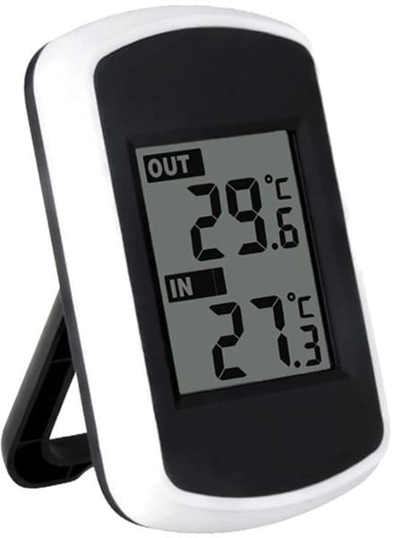 Binnen- en buitenthermometer, elektronisch digitaal display voor aan de muur in de kas