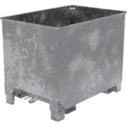 Container voor routetreinen type CS 80, 3-voudig stapelbaar, capaciteit 0,8 m³, tot 1000 kg, gegalvaniseerd