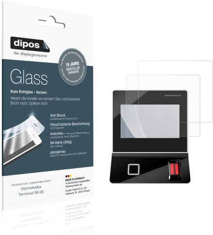 dipos – 2x Matte Pantserfolie geschikt voor Dormakaba Terminal 96 00 | 9H Screenprotector