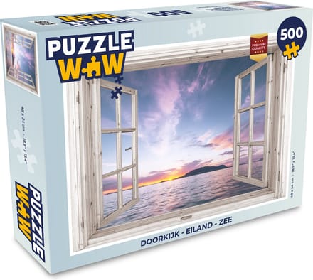 Puzzel Doorkijk - Eiland - Zee - Legpuzzel - Puzzel 500 stukjes