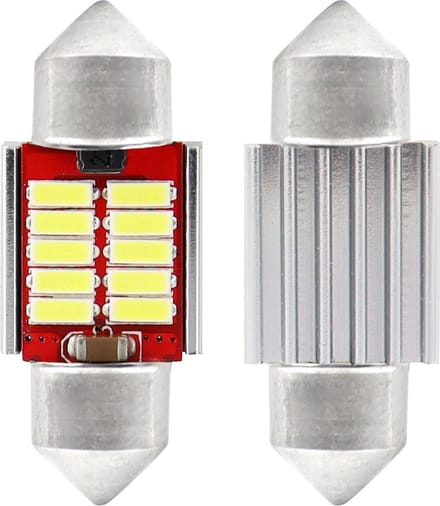 AMiO LED CANBUS 4014 10SMD Festoen C5W C10W C3W 31mm Wit 12V/24V