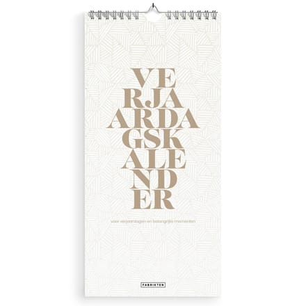 Fabrikten Verjaardagskalender Deco - 14 x 29,7 cm - Boho