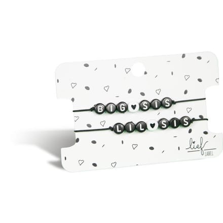 Armbandjes zwart Big & Lil sis