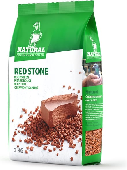 Natural - Vogelnest - Duif - Natural Roodsteen 3kg - 1st