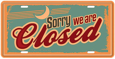 Signs-USA - Souvenir Kentekenplaat - metaal - Closed - 15 x 30 cm