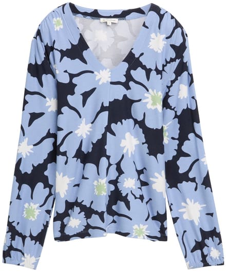 Tom Tailor - Bloes - Maat M - Vrouwen - blauw - Viscose