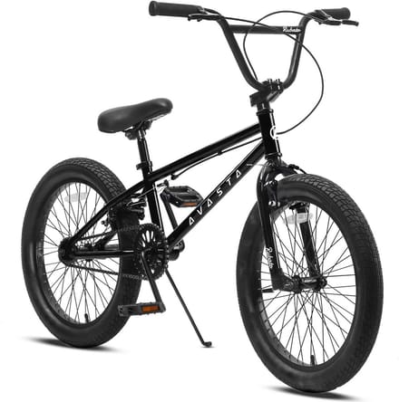 Kinderfiets Freestyle - BMX Fiets - Beginners Leren - Stevig Stalen Frame - 18 Inch - Zwart