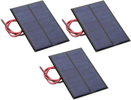 Zonnepaneel Module - Mini Zonnecel - Doe-het-zelf Verlichting - Hoge Conversie - 3 Stuks - Zwart