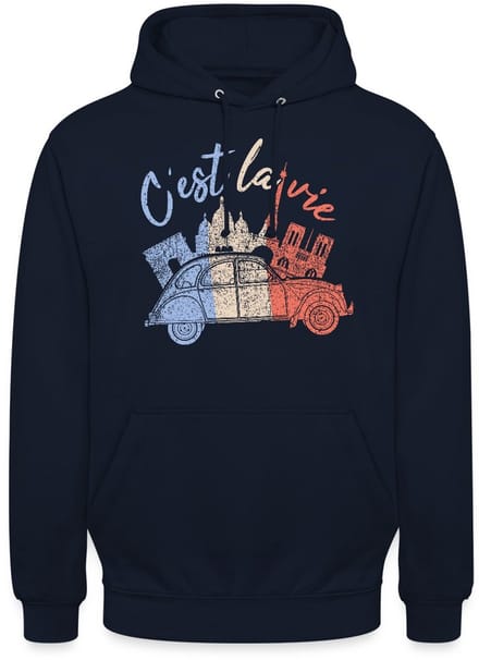 Citroën 2CV C'est La Vie Slogan Hoodie Unisex