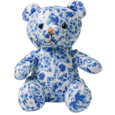 Heinen delfts blauw teddybeer medium