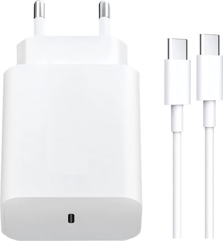 USB C Thuislader met USB C naar USB C Kabel - Voor A54, A25, A05s, A23, A24, A53, - 20W Snellader - 2 Meter