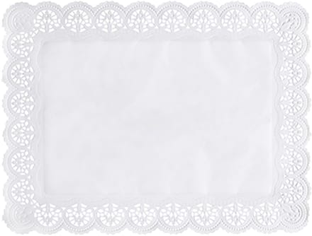 100 Taartranden hoekig 40 cm x 30 cm wit