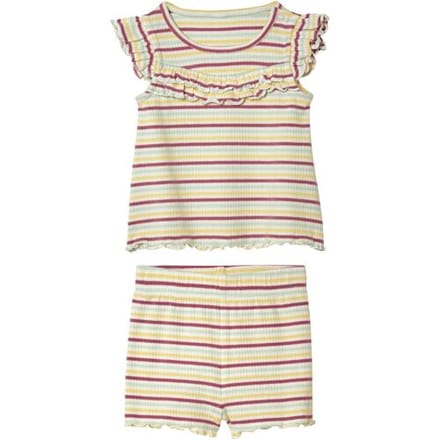 LUPILU Baby shirt met korte broek (wit, 62/68)