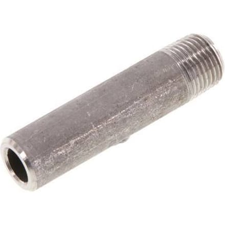 R 1/8'' Buitendraad x 10.2mm RVS Pijpnippel met Las uiteinde 20 Bar DIN 2982 - 40mm