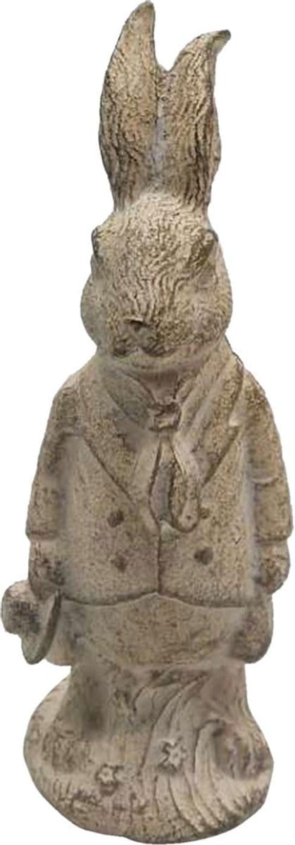 Clayre & Eef Beeld Konijn 11 cm Wit Kunststof