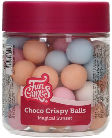 FunCakes Choco Crispy Balls - Sunset - 130g - Eetbare Taartdecoratie - Taarttoppers - Chocolade Decoratie