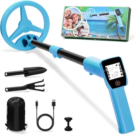 SCH® Metaaldetector voor Kinderen - Metaaldetector - Blauw - 17cm x 17cm x 61cm