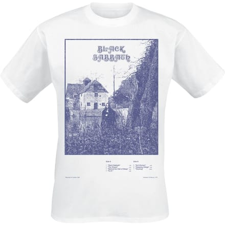 Black Sabbath T-shirt - Self Titled Tracklist - M tot 3XL - voor Mannen - wit