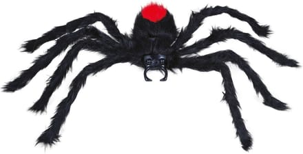 Fiestas Horror spin groot - Halloween decoratie/versiering - zwart - 60 cm- Griezelige thema accessoires
