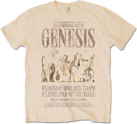 Genesis - An Evening With heren unisex T-shirt geel - S