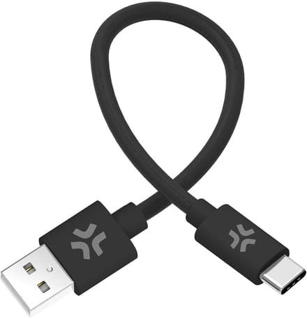 Celly Oplaadkabel 60W - USB kabel - USB-A naar USB-C kabel geschikt voor o.a. iPhone & Samsung - 0.3m - Zwart