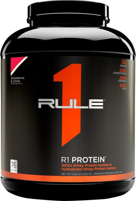 Rule1 R1 Protein Whey Isolate (5lbs) Strawberries & Crème - Eiwitten - Wei-eiwit isolaat