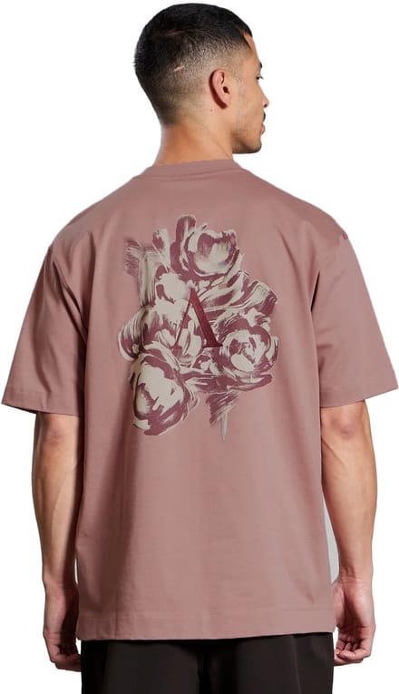 T-shirt Aeden Opal roze bio katoen backprint