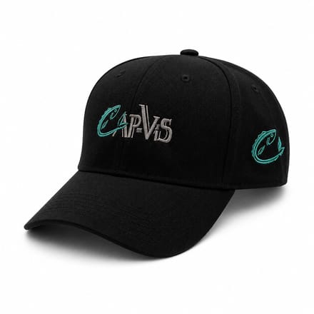 Vis Pet Zwart – Baseball Cap voor Vissers – Verstelbaar