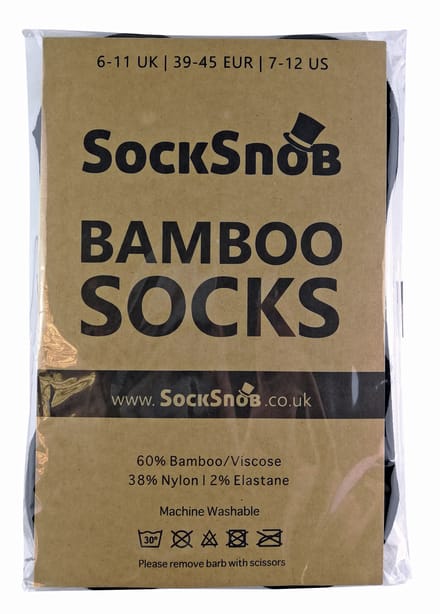 Set van 4 bamboesokken met onzichtbare voering voor heren - Wit