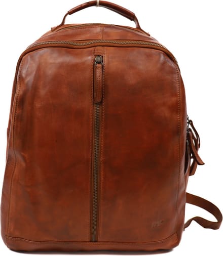 Bear Design Kae Leren Laptoprugzak - 15,6 inch - Cognac