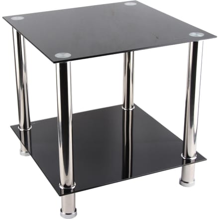 Zwart Glas Chroom Poten Koffie Bijzet Koffie Lamp Bijzettafel zwart