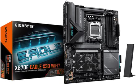 GIGABYTE X870E EAGLE X3D WIFI7 Moederbord - AMD X870E - AMD AM5 - DDR5 RAM - ATX