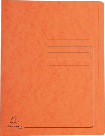 Exacompta 25x Snelhechtmap in glanskarton 355g - A4 - Oranje - 39994E