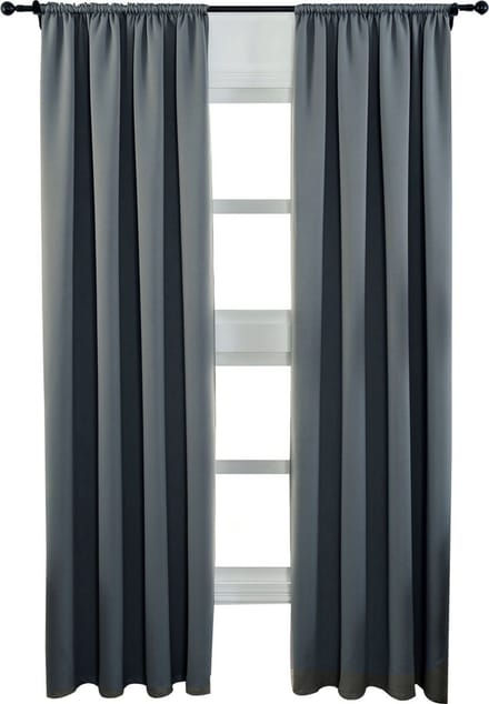 Gordijnen - Donkergrijs - Fluweel - Verduisterend - 117x138cm - Set van 2