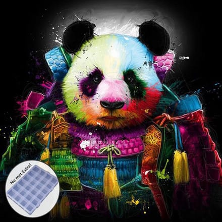 BJoy Diamond Painting 50x40 - Panda Beer Dieren